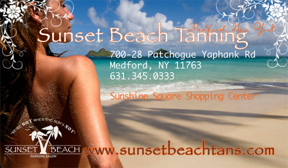 Sunset Beach Tanning Business Card
